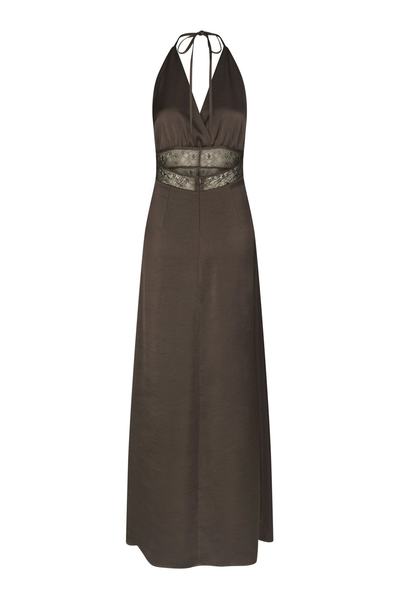 Jasine Heavy Sateen kjole - mørkebrun